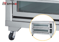 Three Layer Six Trays Deck Oven With Long Glass Electric 380v  with digital computer