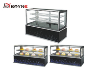 Three Layer Cake Display Case with Adjustable Toughened Glass Shelves
